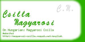 csilla magyarosi business card